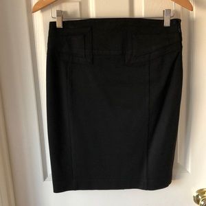 Black high waisted pencil skirt